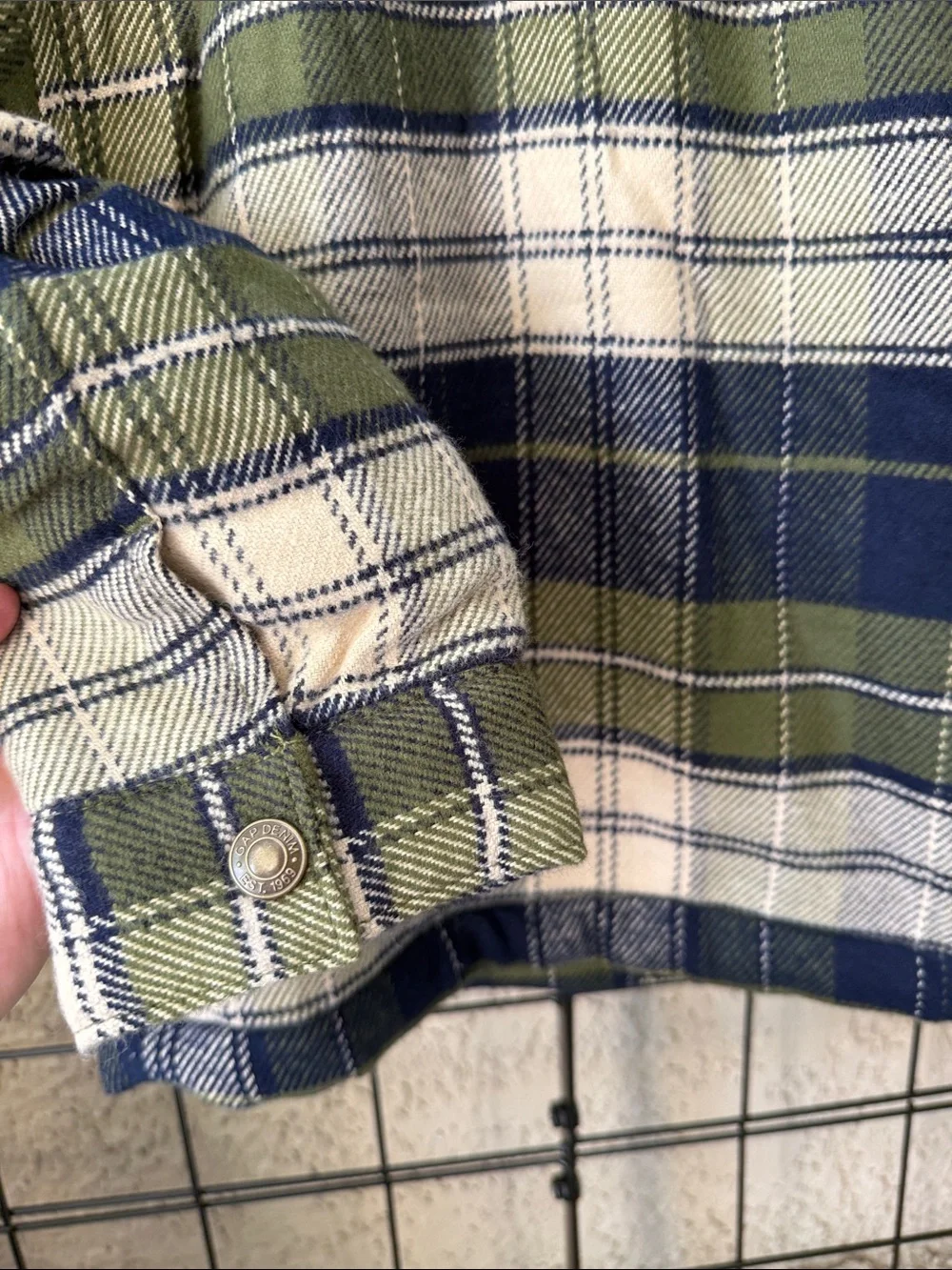 GAP cozy plaid
